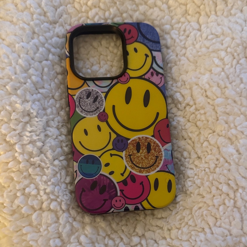 Colorful Smiley Face IPhone 15 pro Case